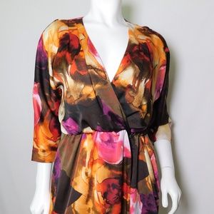 Donna Ricco Multi-Colored Faux Wrap Dress 4